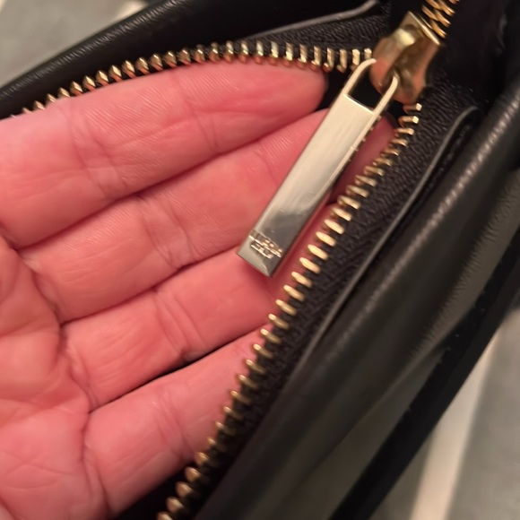 Luana Italy Black Leather Small
Crossbody W/Tassels Removable Strap
Clutch Purse - Picture 6 of 6